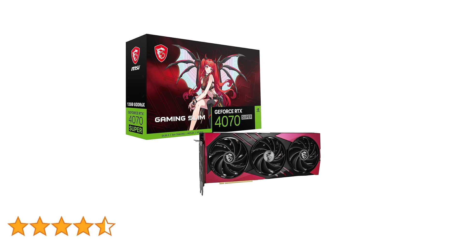 MSI Gaming RTX 4070 Super 12G Gaming X Slim MLG Carte Graphique